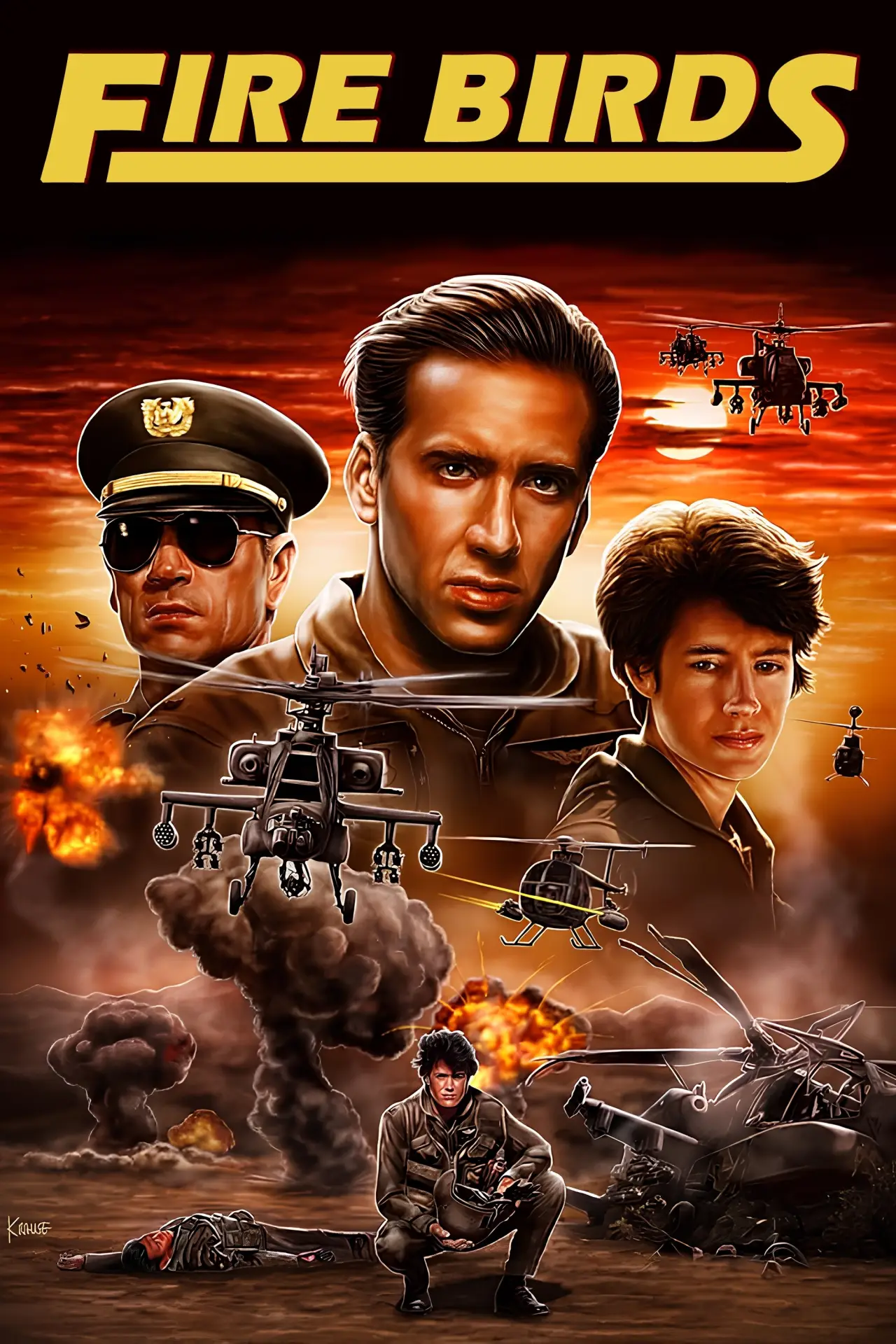 Movie poster "Fire Birds"
