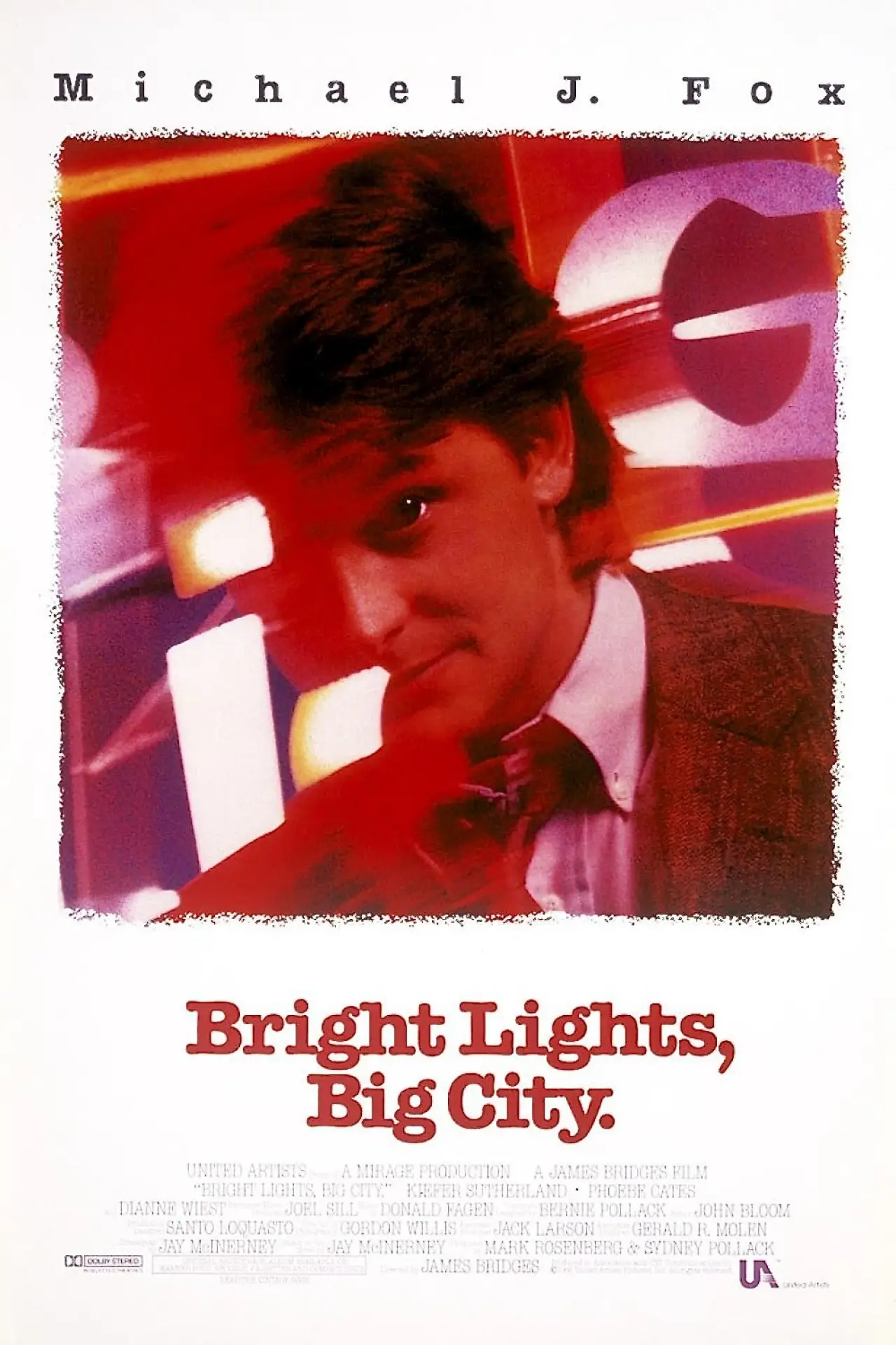 Movie poster "Bright Lights, Big City"