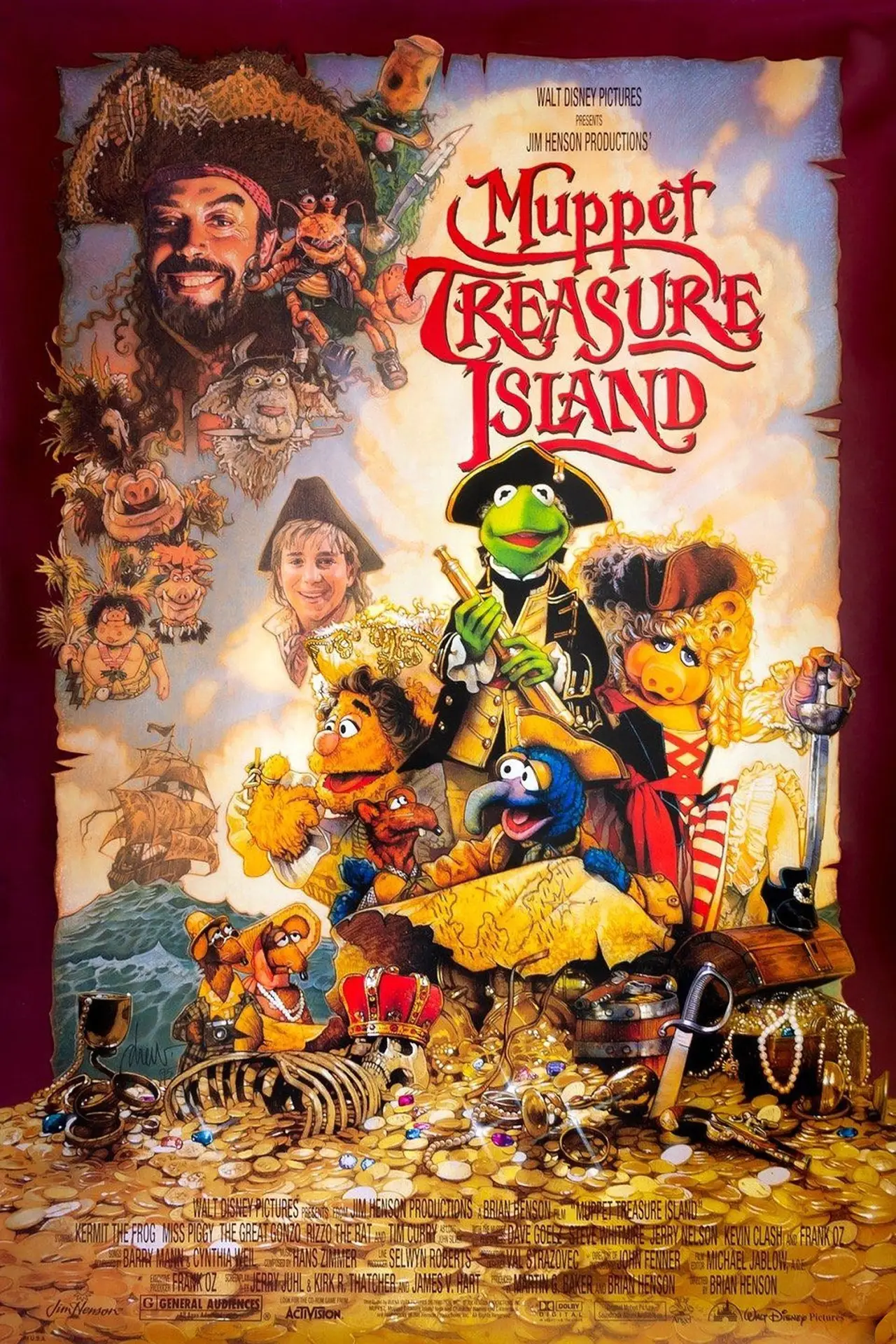 Movie poster "Muppet Treasure Island"