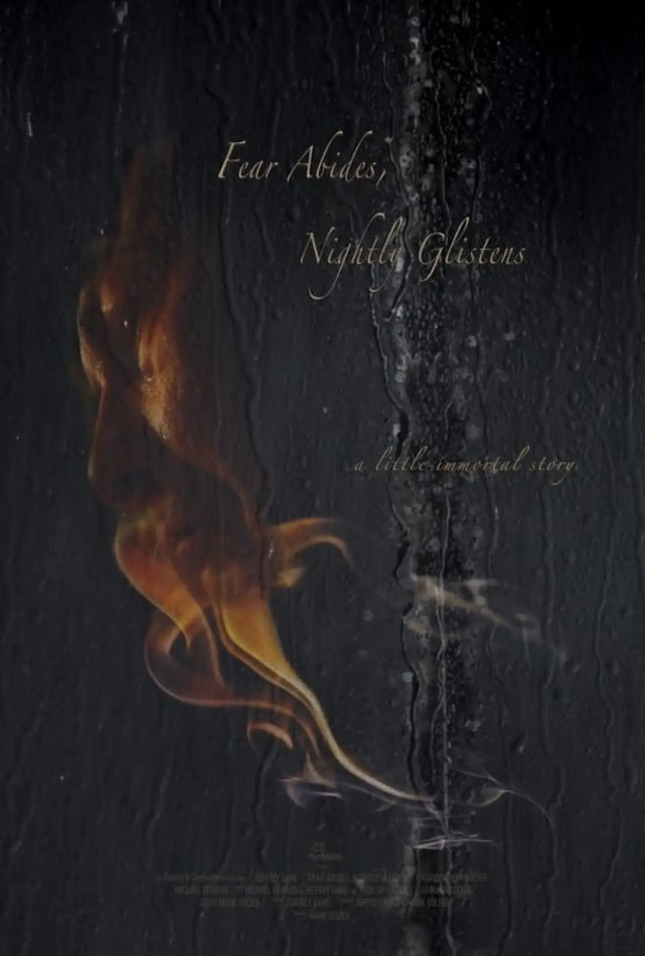 Movie poster "Fear Abides, Nightly Glistens"