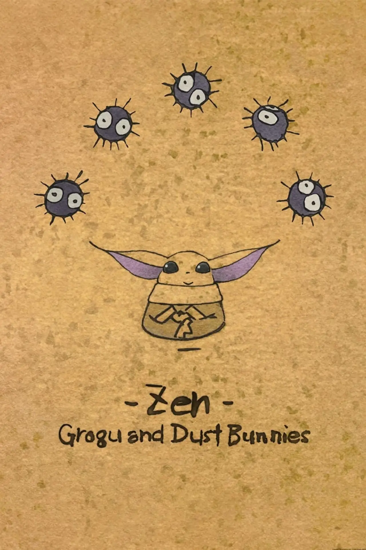 Movie poster "Zen - Grogu and Dust Bunnies"