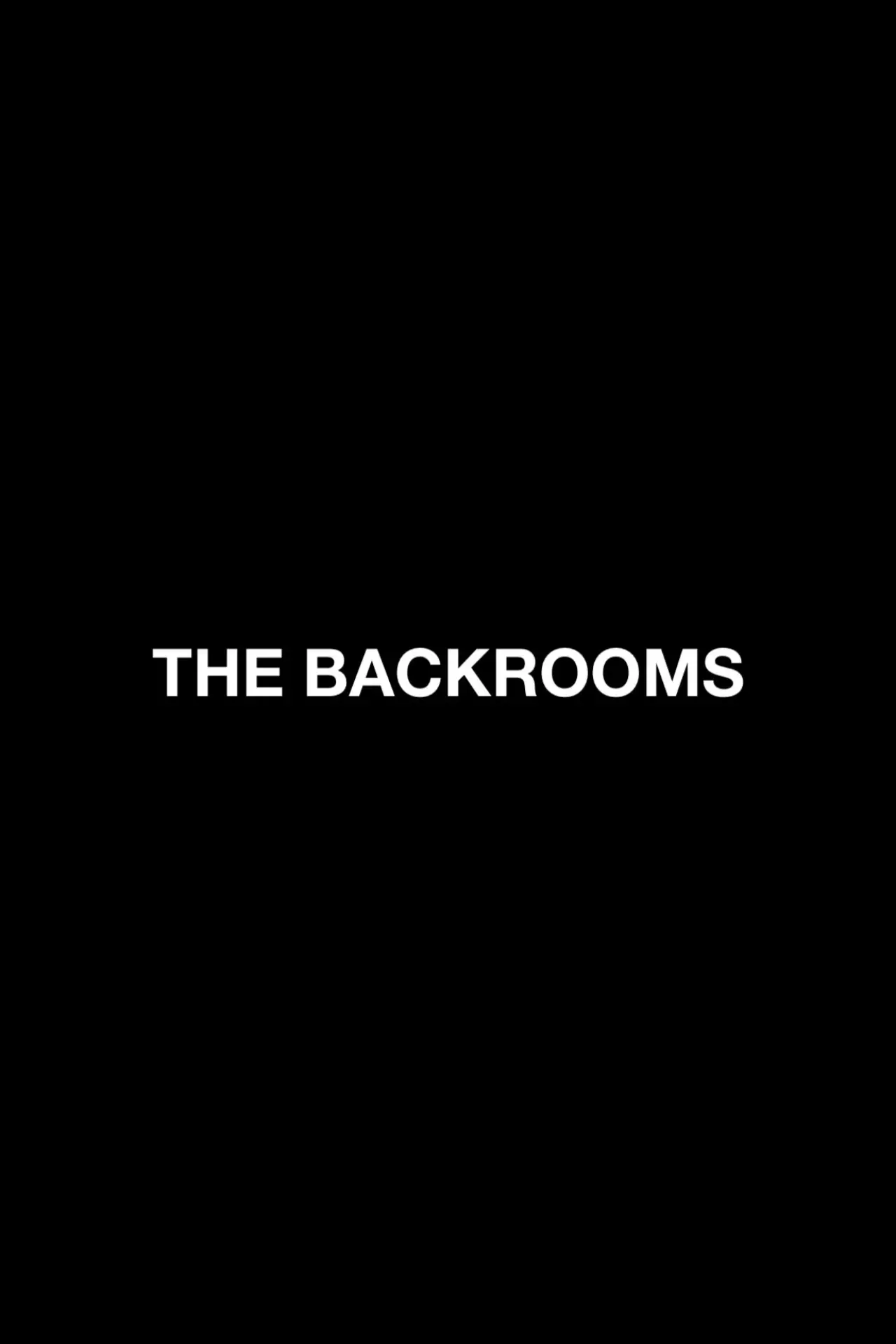 Movie poster "Backrooms"