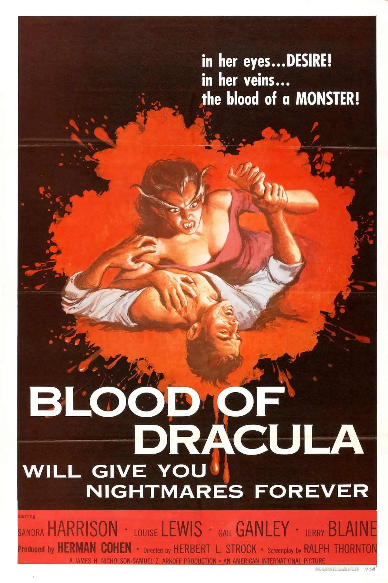 Movie poster "Blood of Dracula"