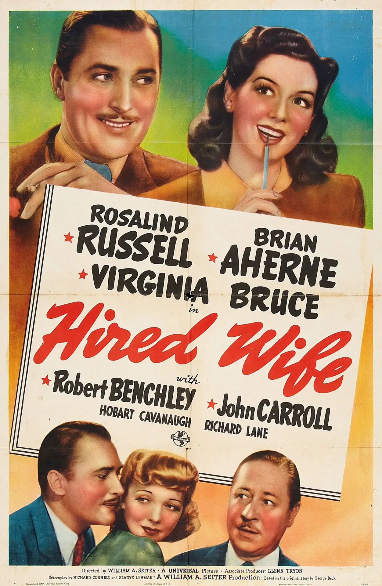 Movie poster "Hired Wife"