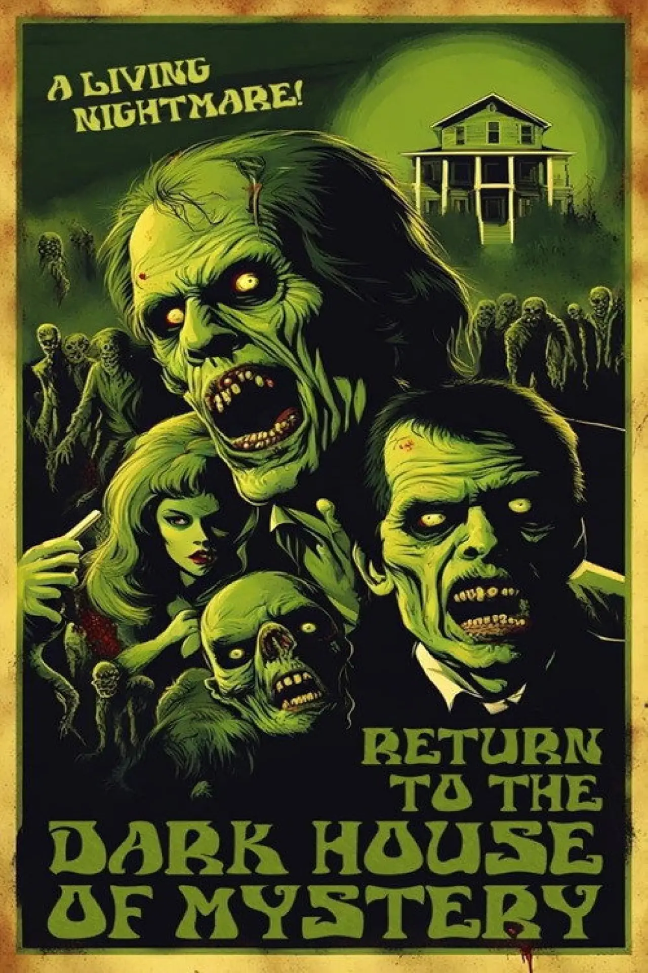 Movie poster "Return To The Dark House Of Mystery"