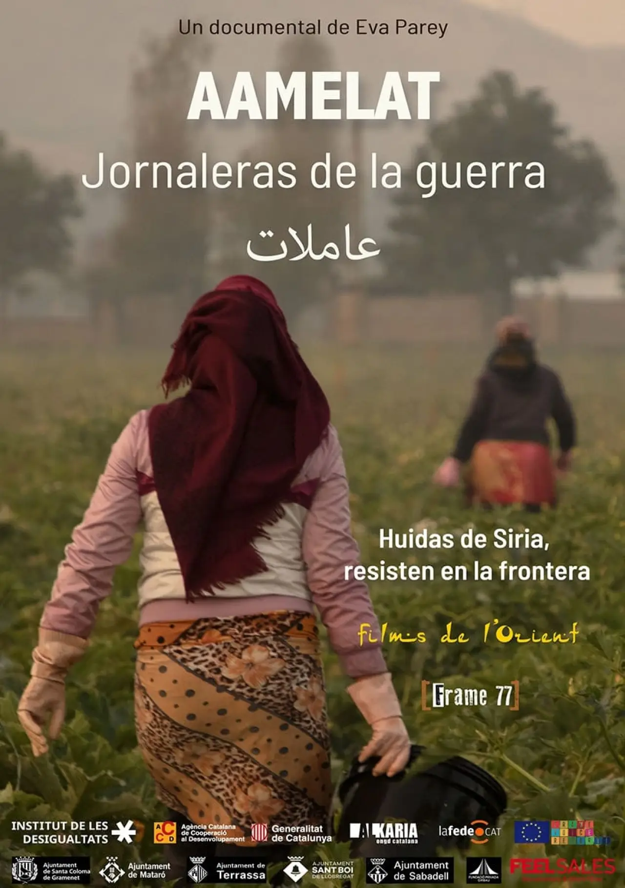 Movie poster "Aamelat. Jornaleres de la guerra"