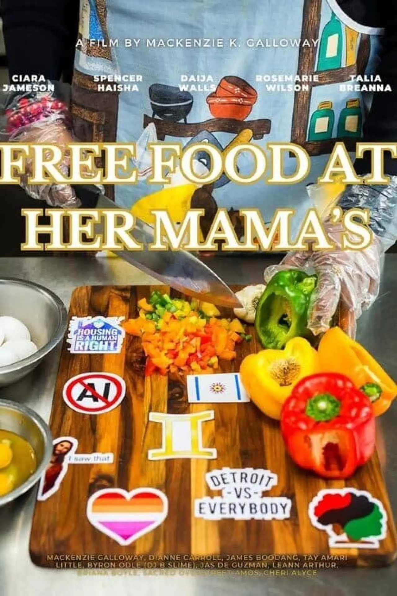 Movie poster "Free Food at Her Mama