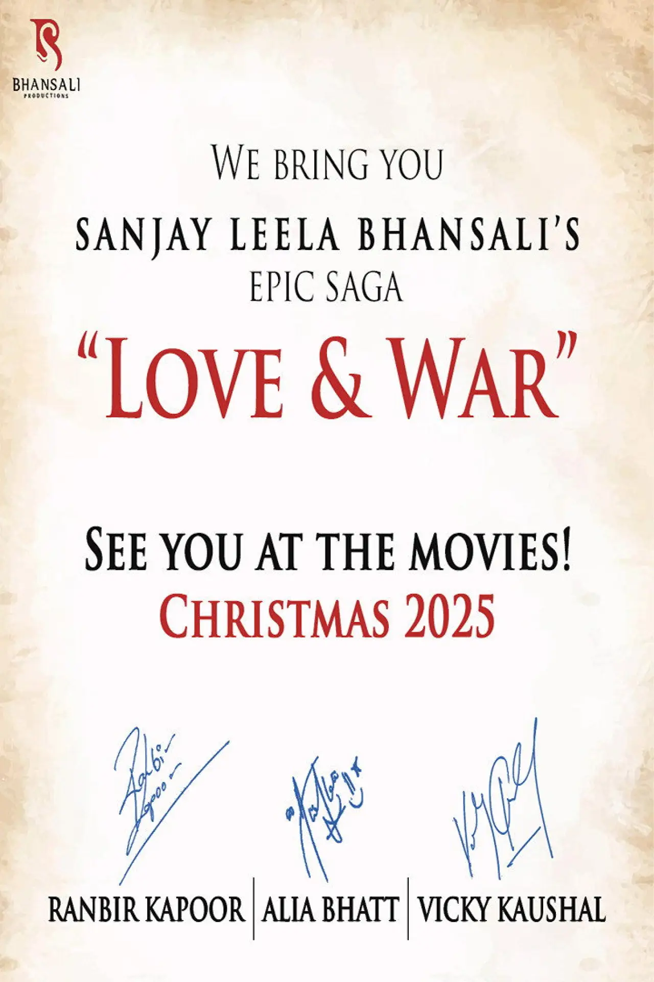 Movie poster "Love and War"