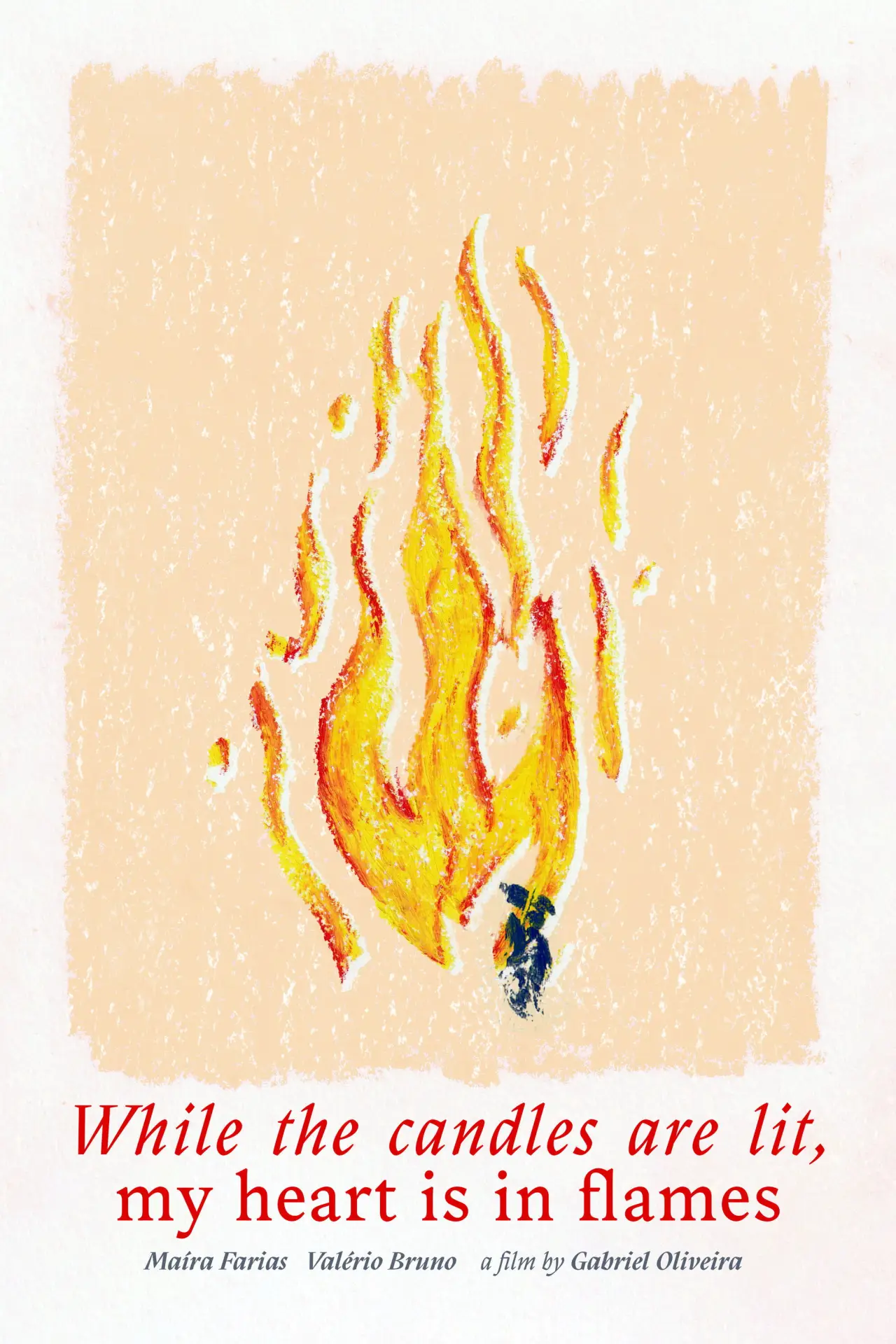 Movie poster "While the candles are lit, my heart is in flames"