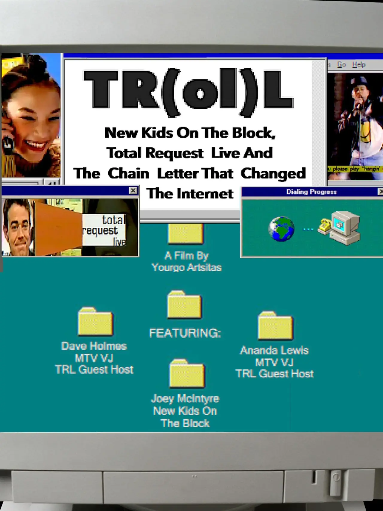 Movie poster "TR(ol)L: New Kids on the Block, Total Request Live and the Chain Letter That Changed the Internet"