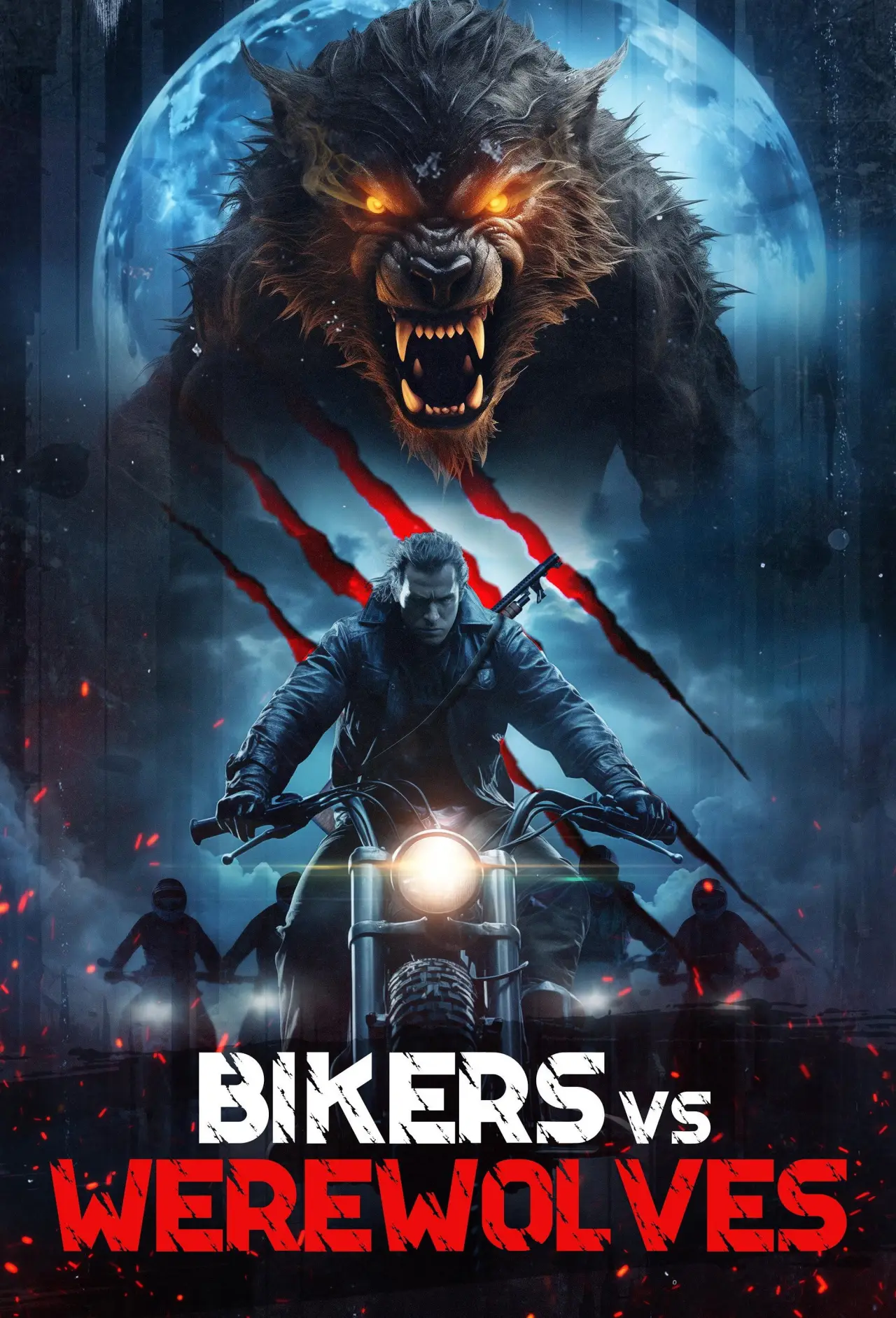 Movie poster "Bikers vs Werewolves"