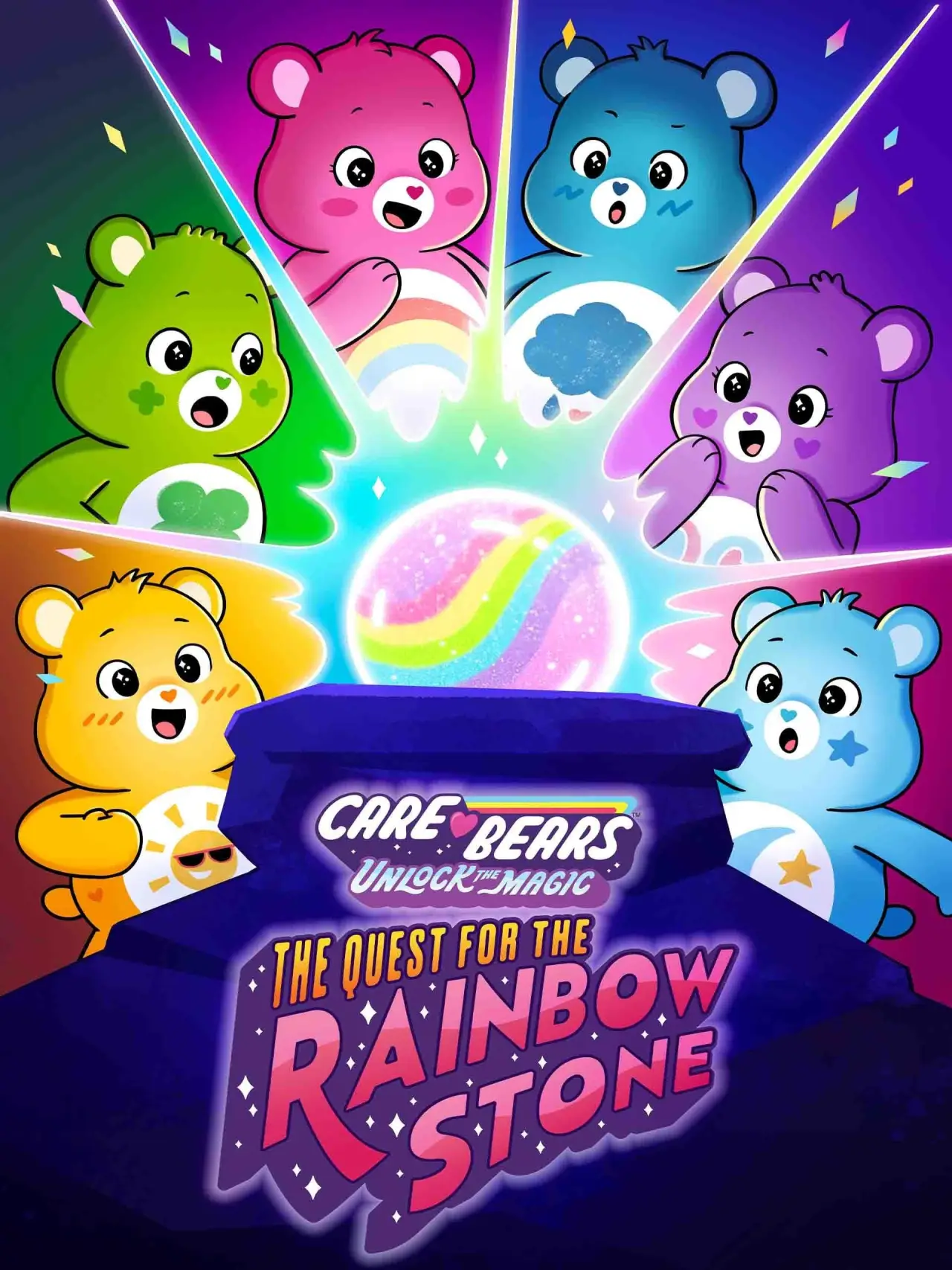 Movie poster "Care Bears: Unlock the Magic - The Quest for the Rainbow Stone"