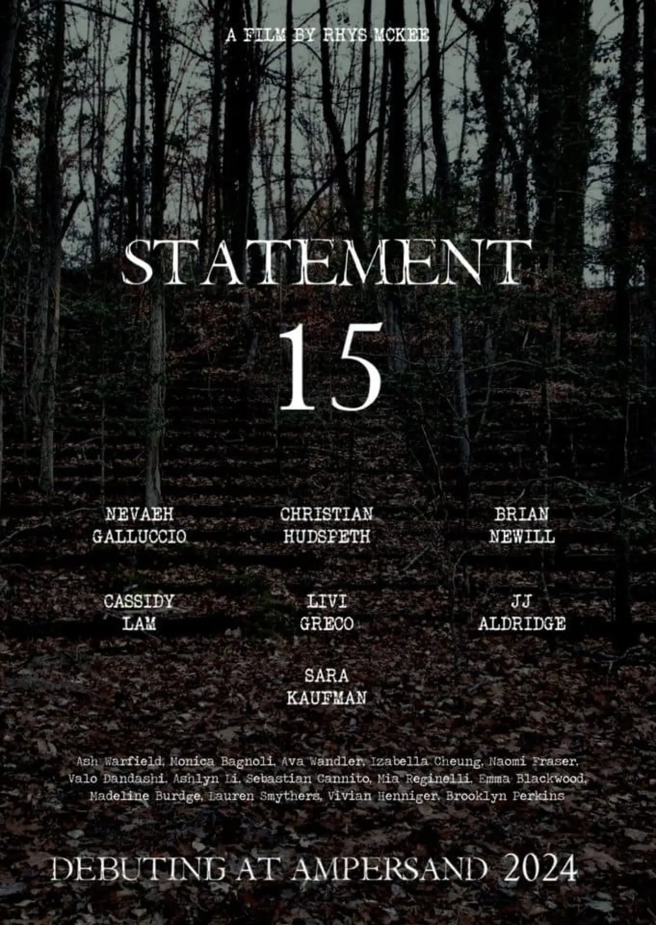 Movie poster "Statement 15"