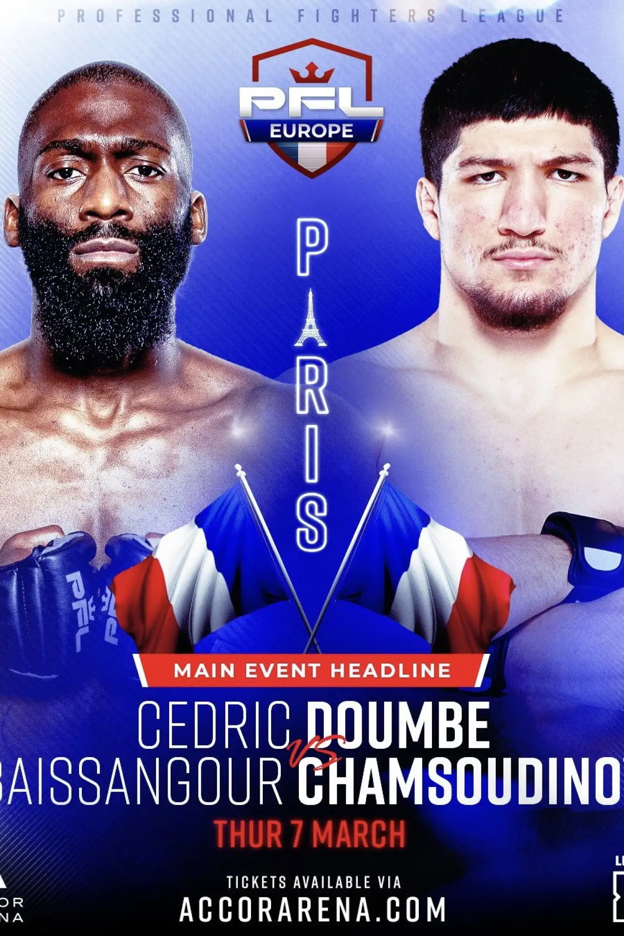 Movie poster "PFL 2024 Europe #1: Regular Season - Doumbé vs. Chamsoudinov"