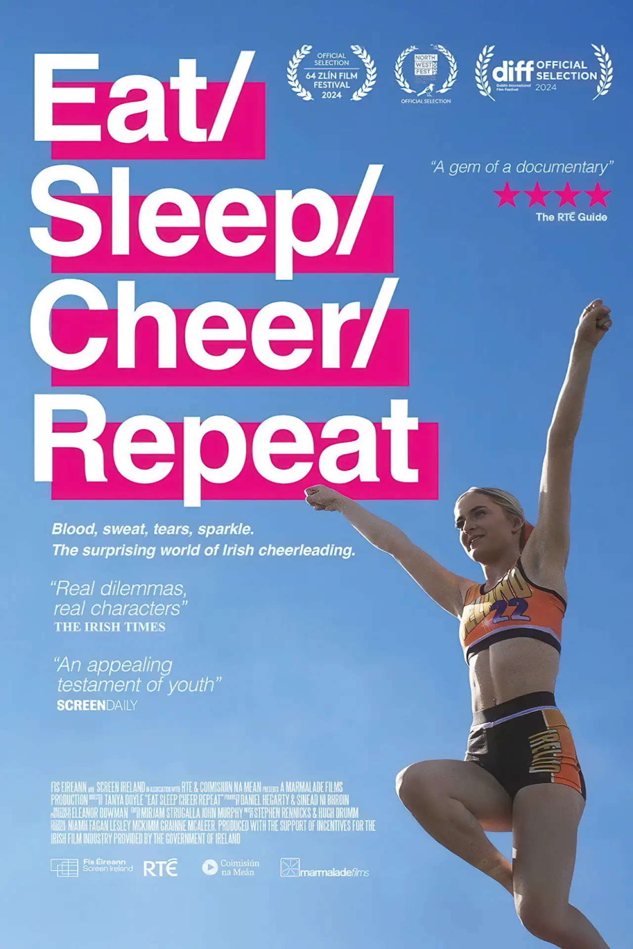 Movie poster "Eat / Sleep / Cheer / Repeat"