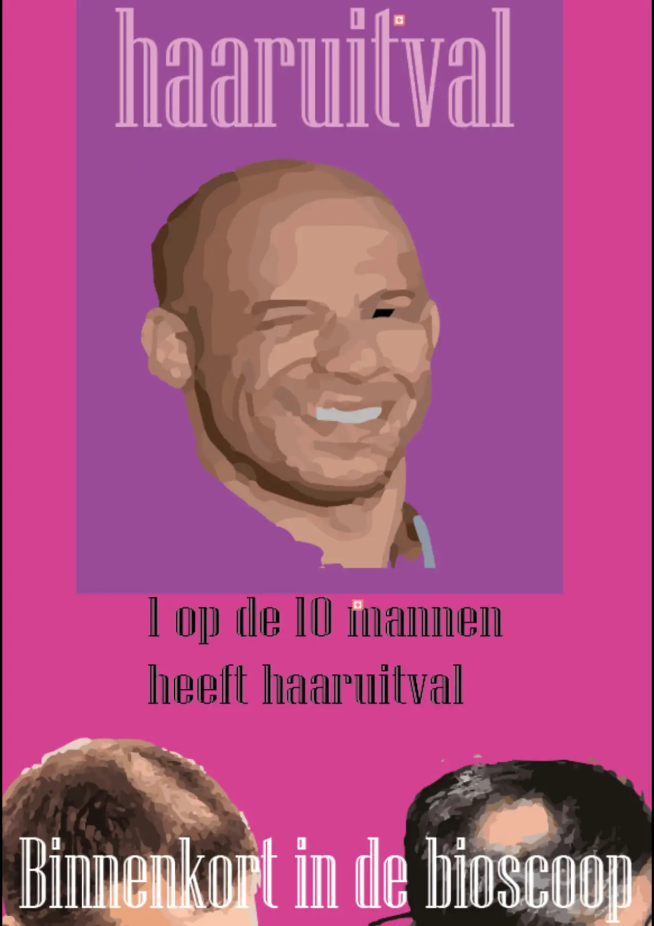 Movie poster "Kaal worden. Wat kan ik doen?"
