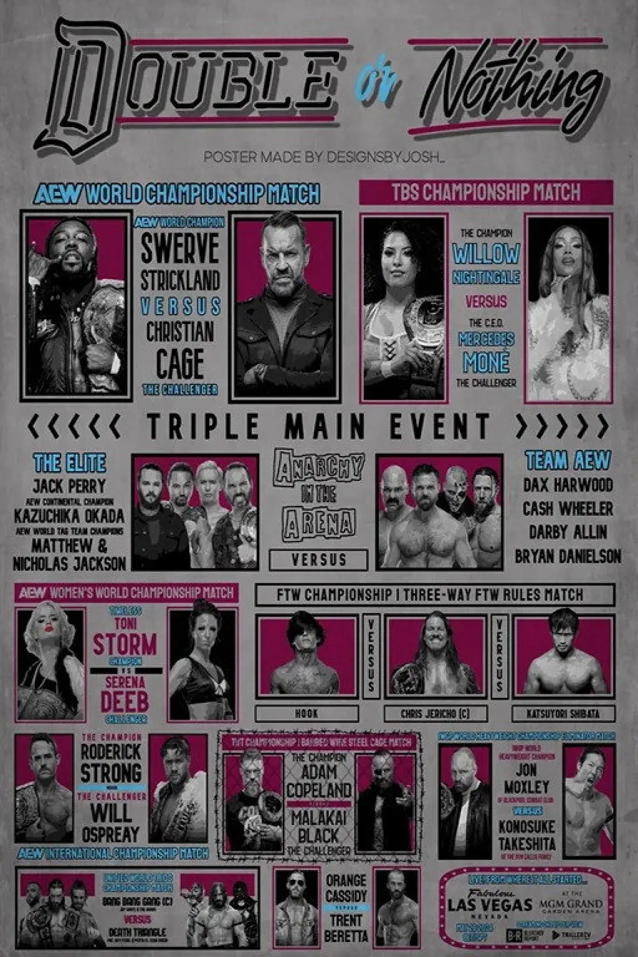 Movie poster "AEW Double or Nothing 2024"