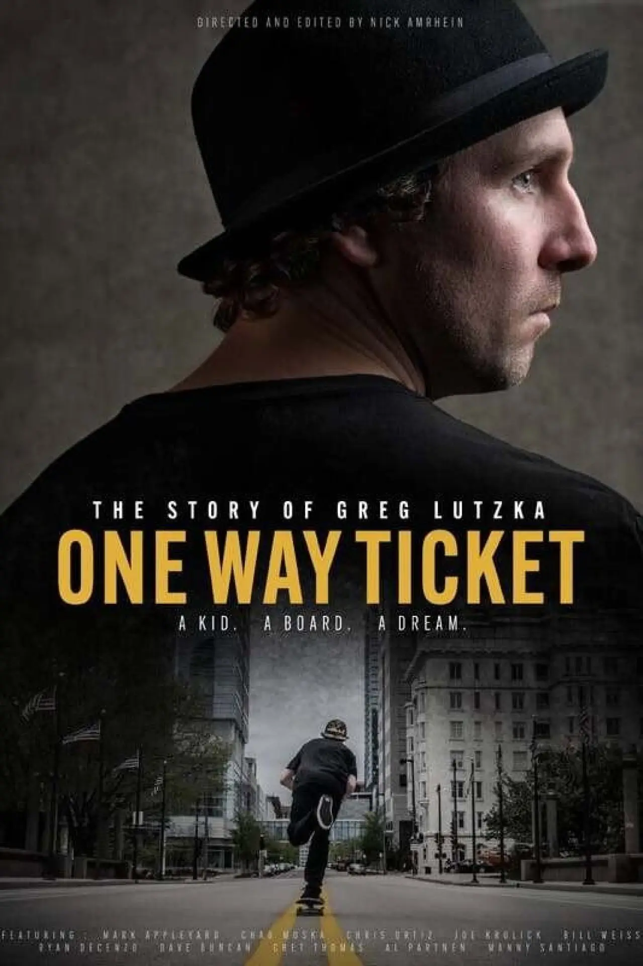 Movie poster "One Way Ticket: The Story of Greg Lutzka"