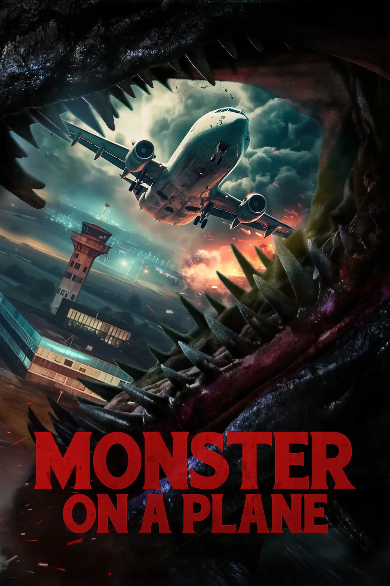 Movie poster "Monster on a Plane"