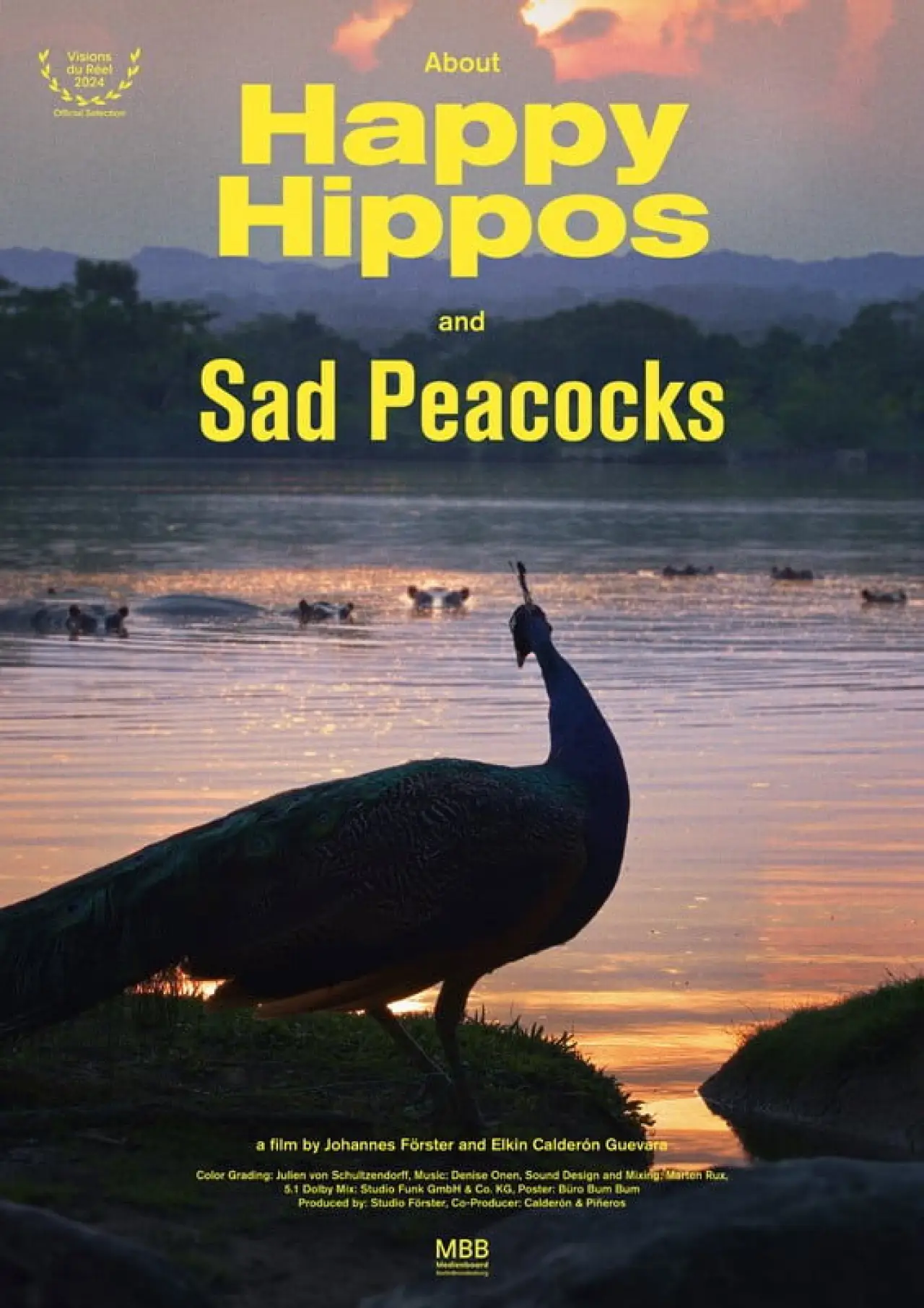 Movie poster "About Happy Hippos and Sad Peacocks"