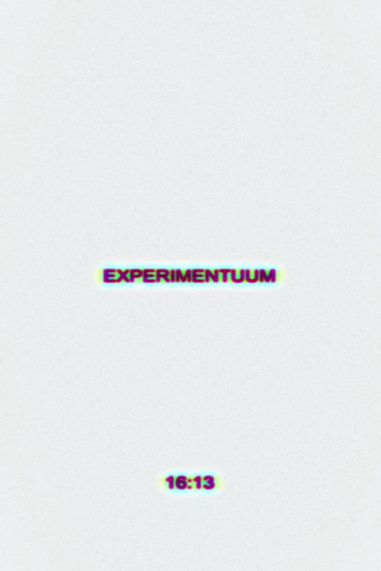 Movie poster "Experimentuum"