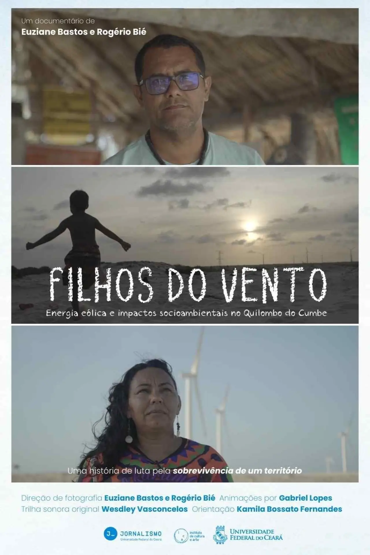 Movie poster "Filhos do Vento: Energia Eólica e Impactos Socioambientais no Quilombo do Cumbe"