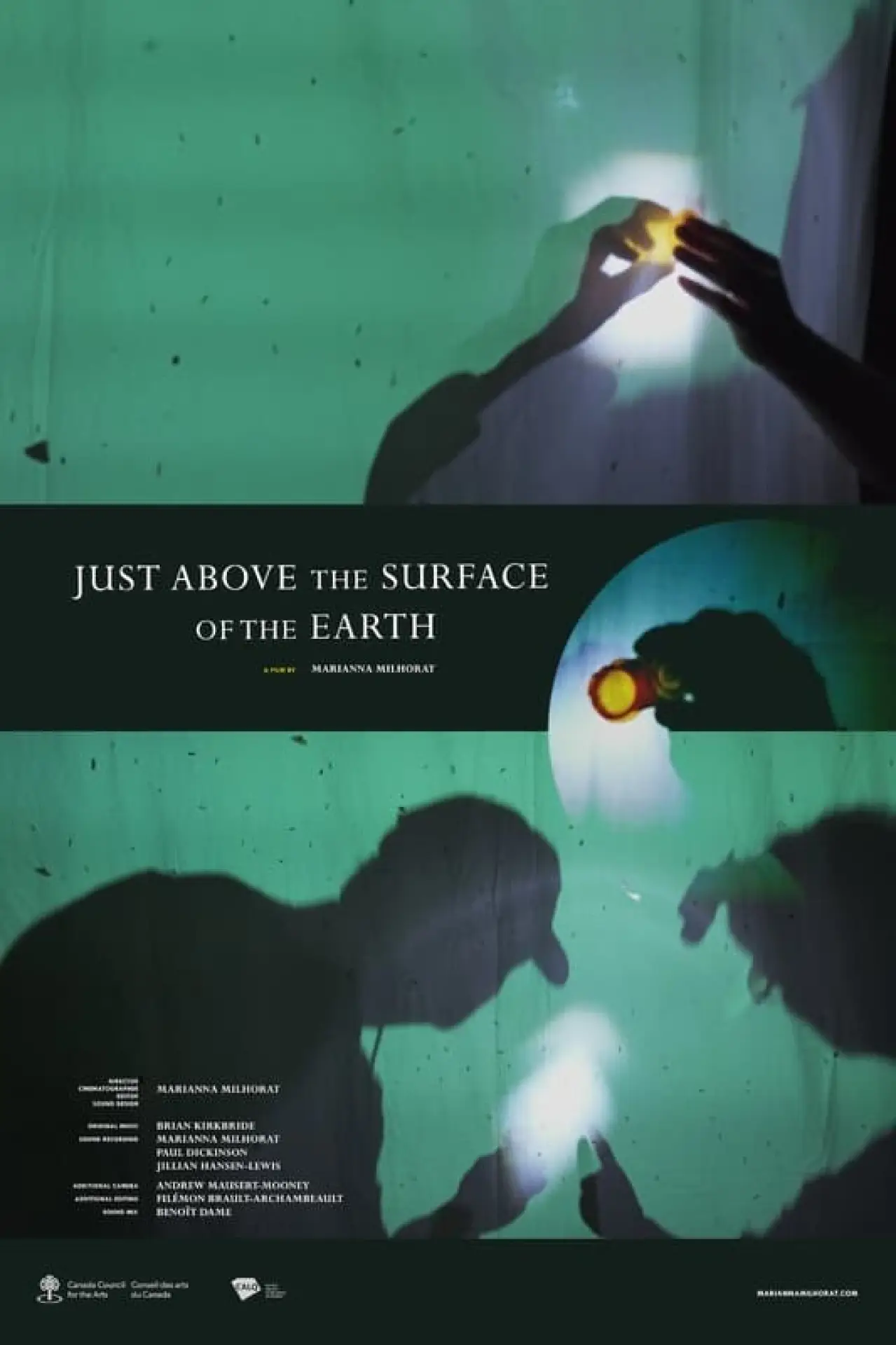 Movie poster "Just Above the Surface of the Earth (For a Coming Extinction)"