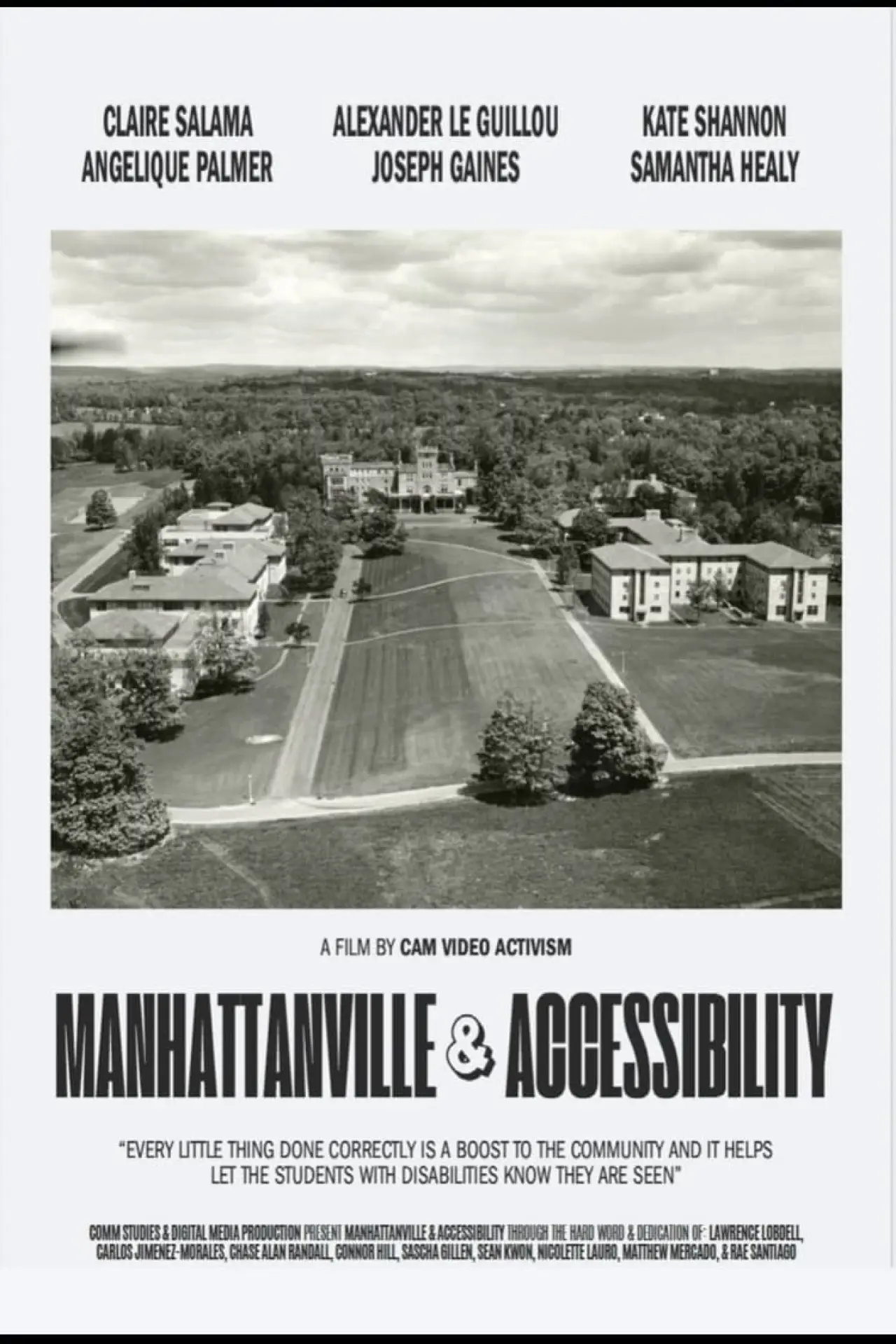 Movie poster "Manhattanville & Accessibility"