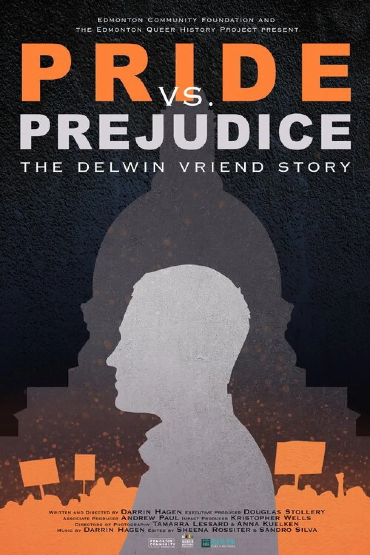 Movie poster "Pride vs. Prejudice: The Delwin Vriend Story"