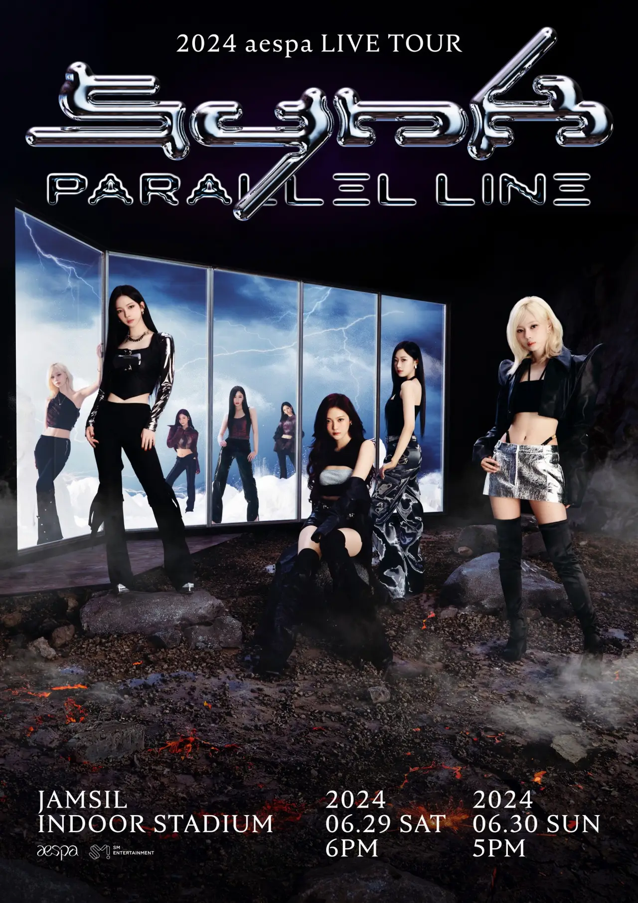 Movie poster "2024 aespa LIVE TOUR - SYNK：PARALLEL LINE - in SEOUL"