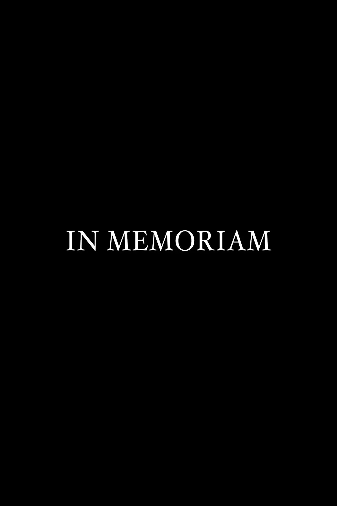 Movie poster "In Memoriam"