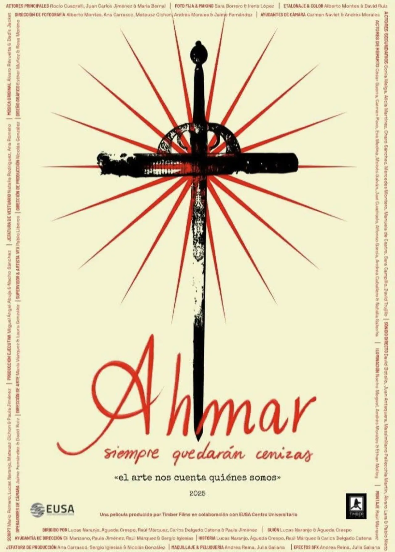 Movie poster "Ahmar, Ashes will always remain"