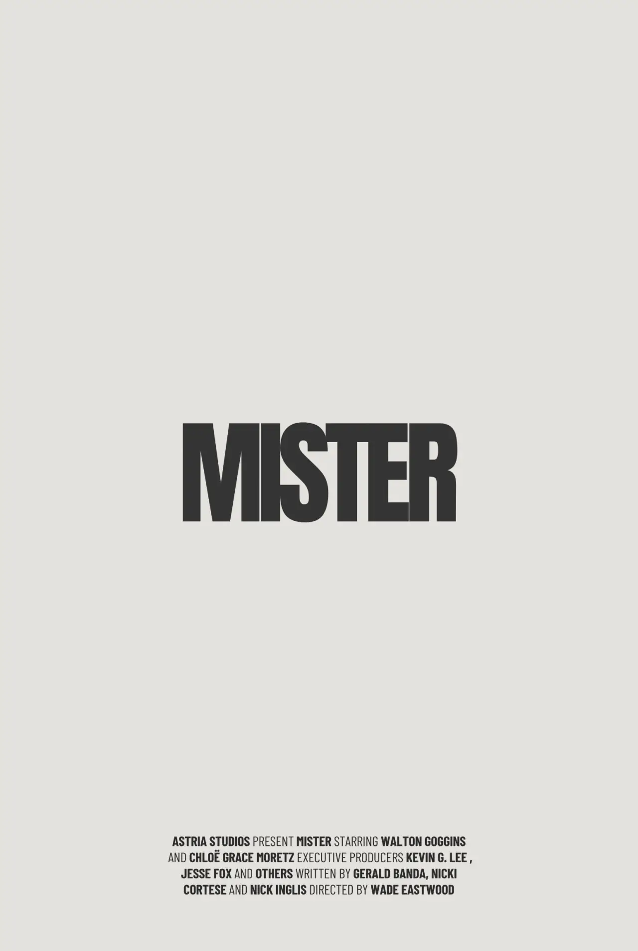 Movie poster "Mister"