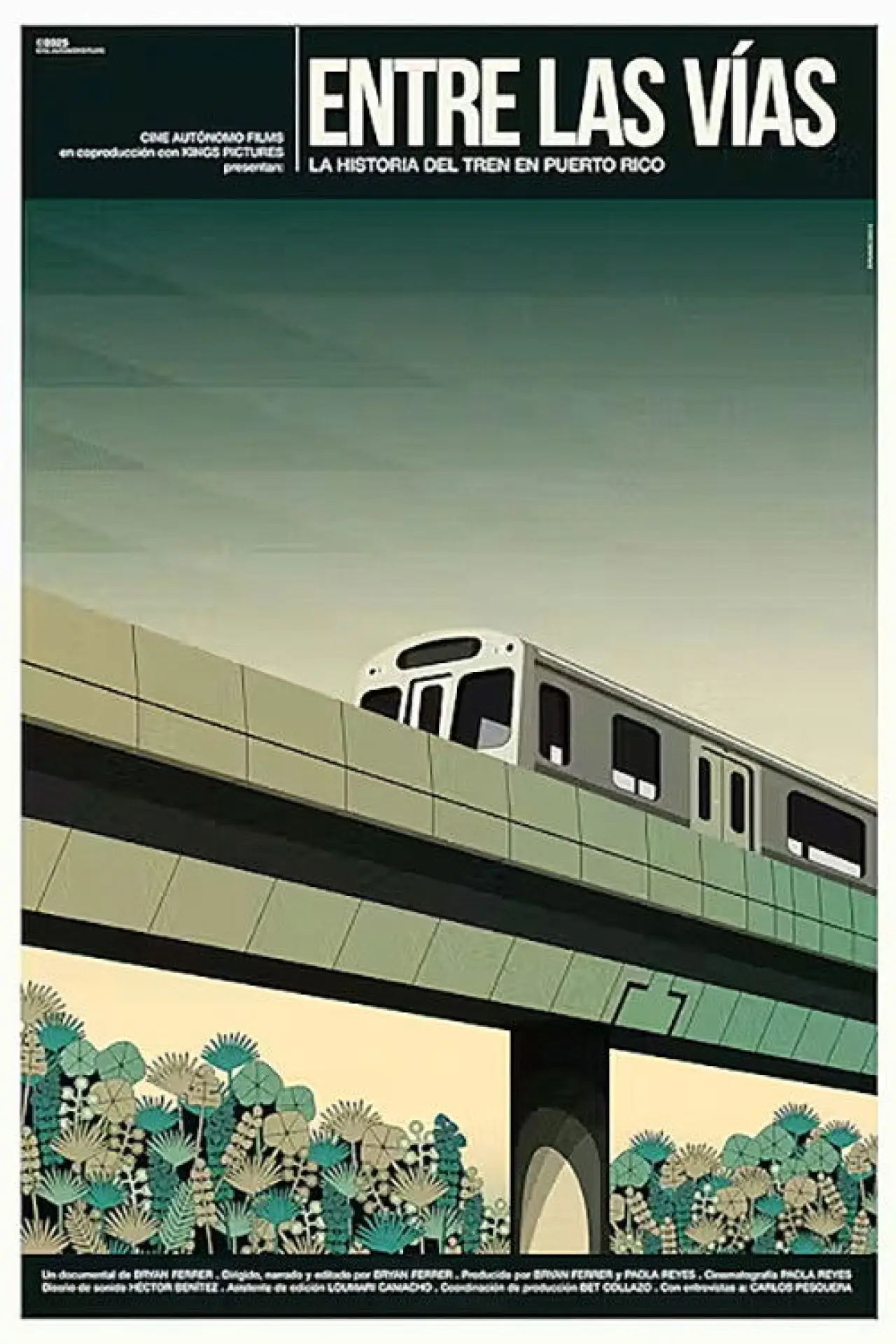Movie poster "Entre las vías: La historia del tren en Puerto Rico"