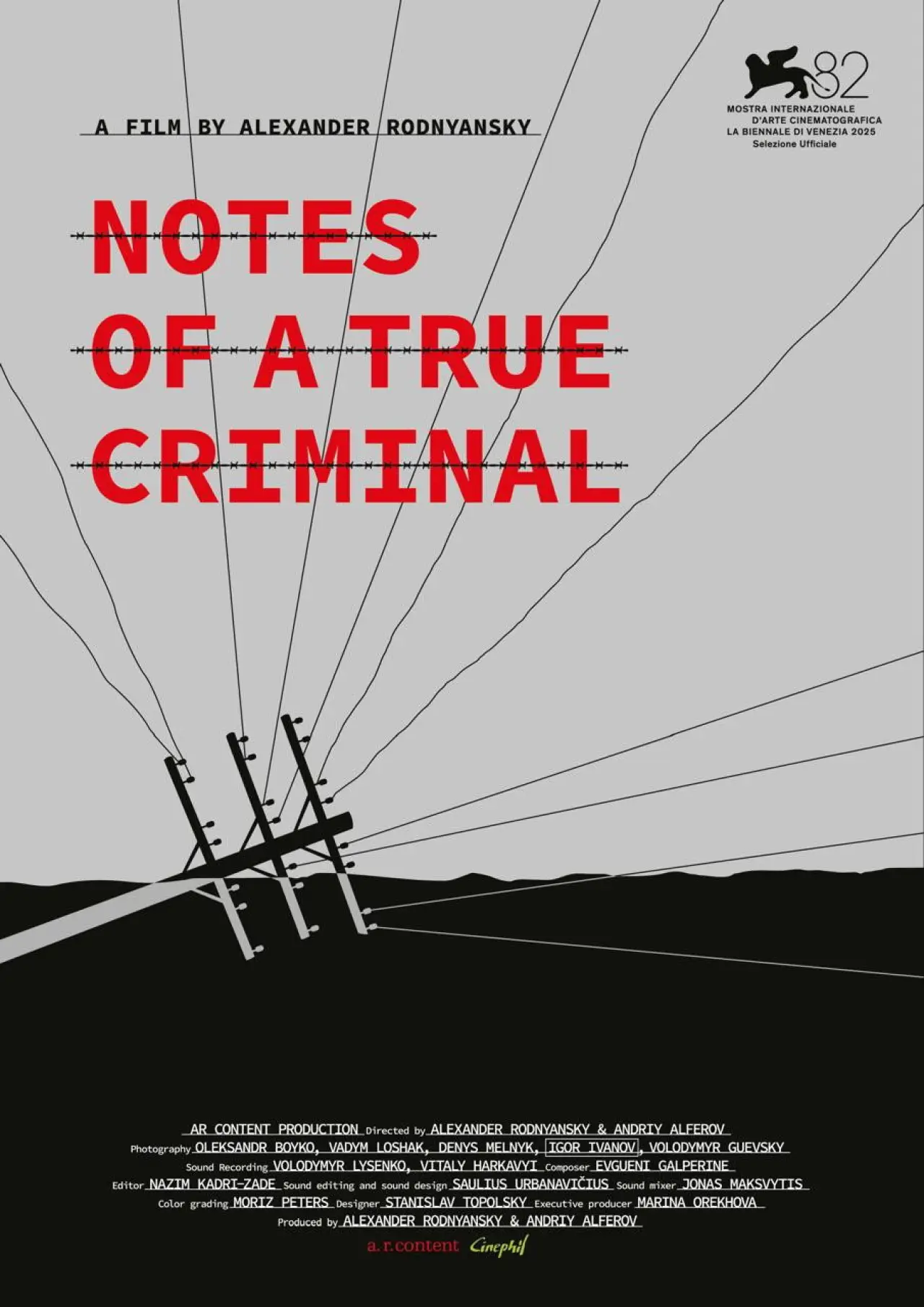 Movie poster "Notes of a True Criminal"