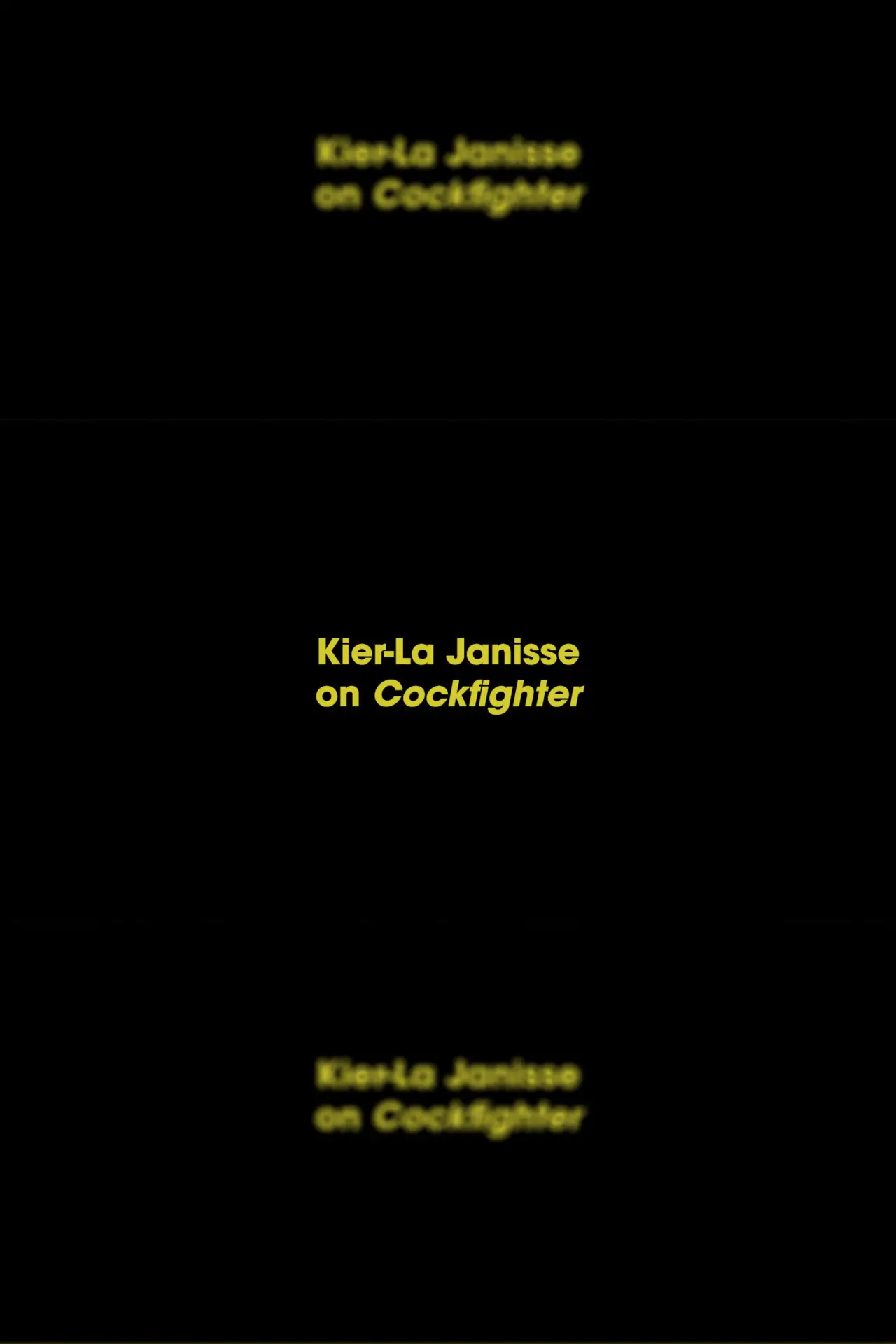 Movie poster "Kier-La Janisse on Cockfighter"