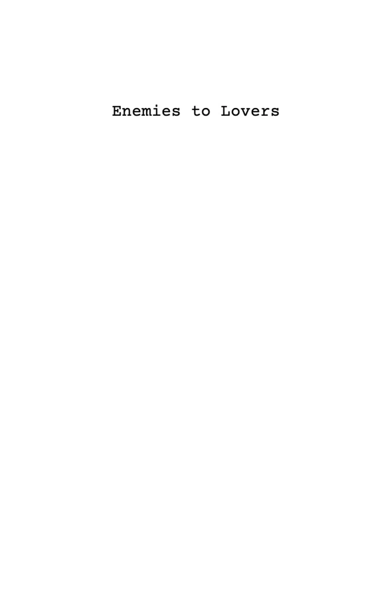 Movie poster "Enemies to Lovers"