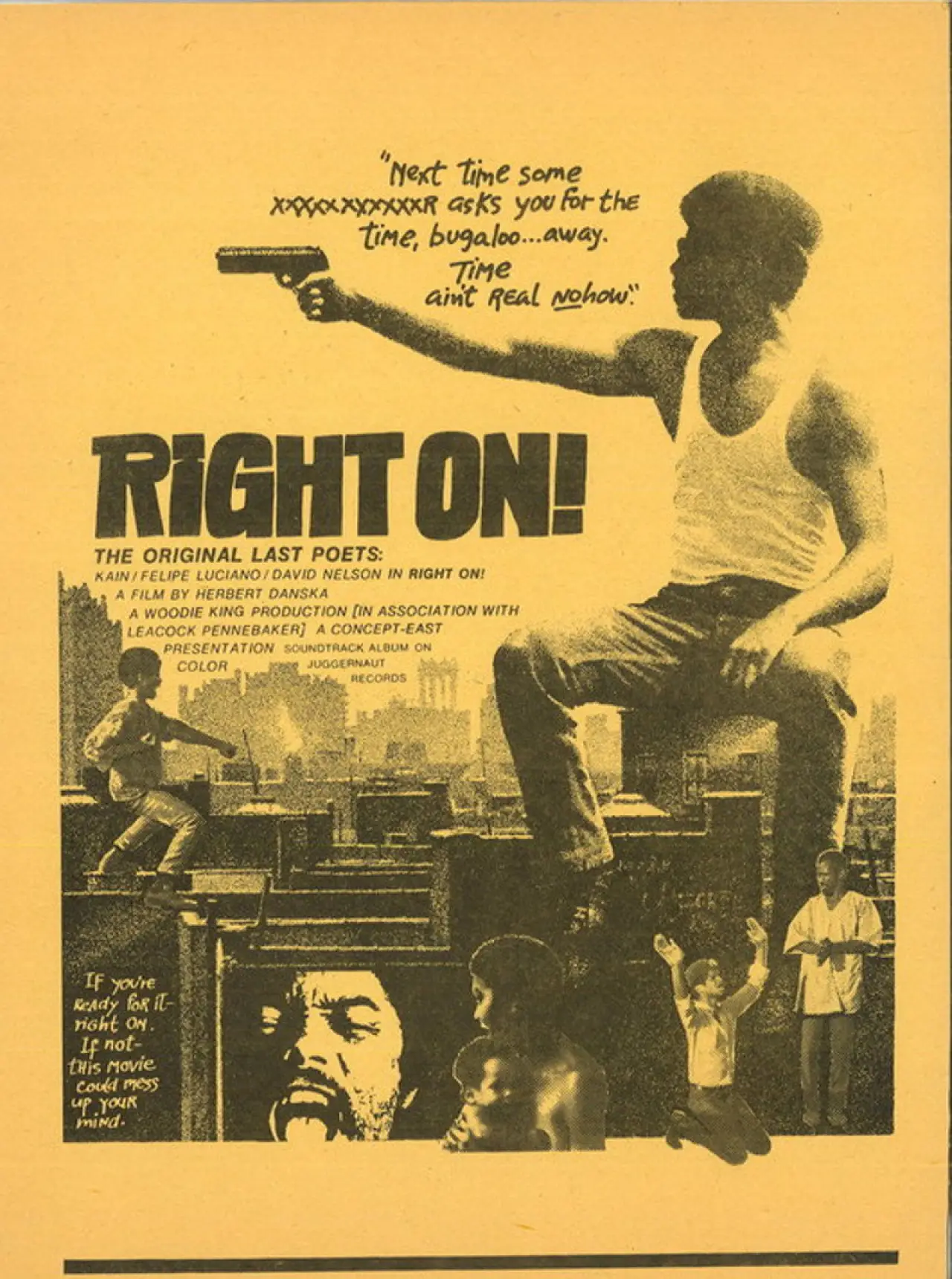 Movie poster "Right On!"