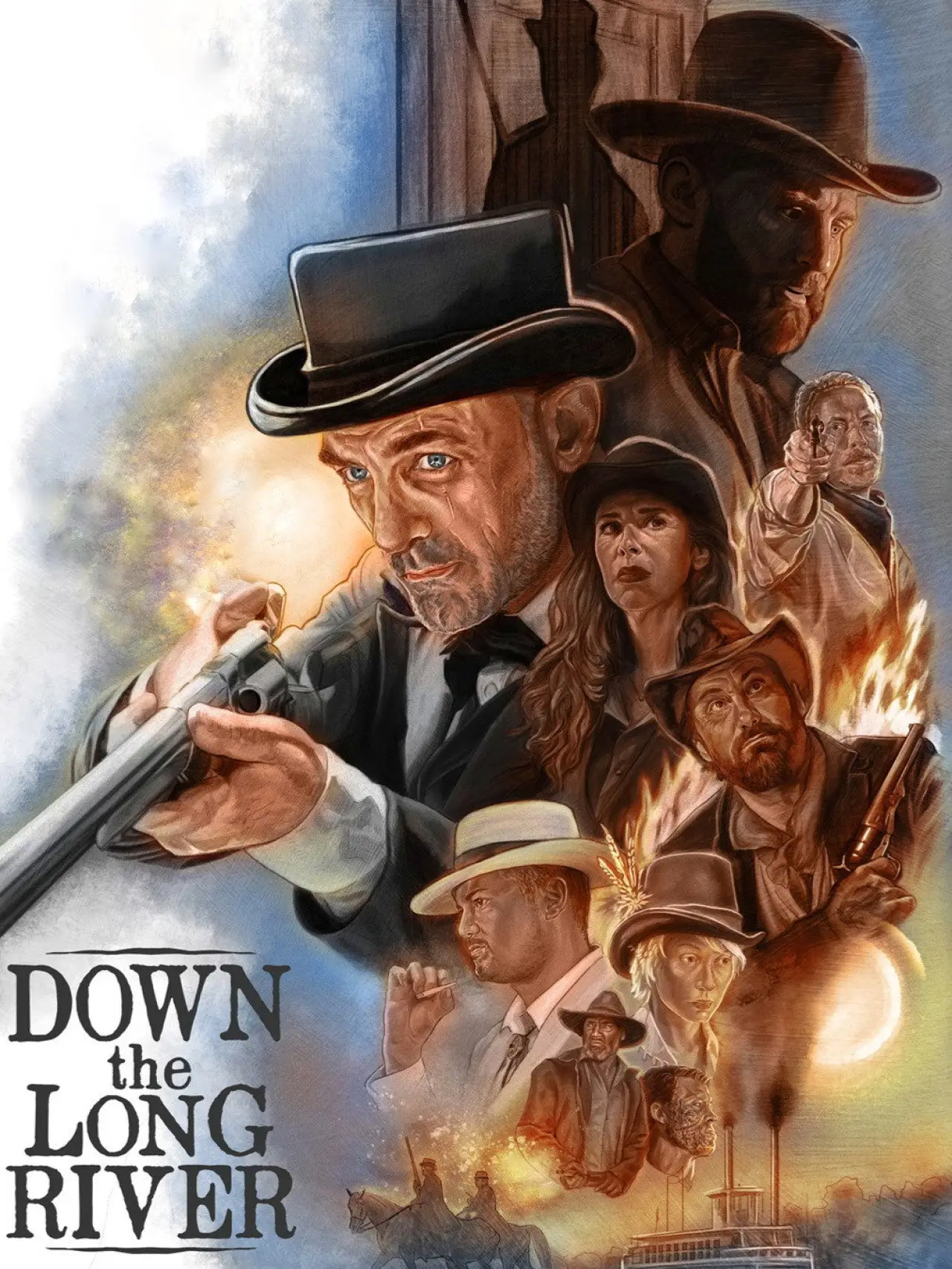 Movie poster "Down the Long River"