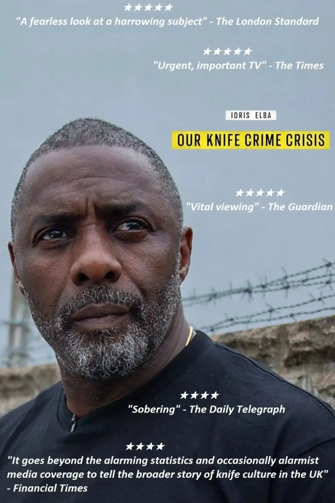 Movie poster "Idris Elba: Our Knife Crime Crisis"