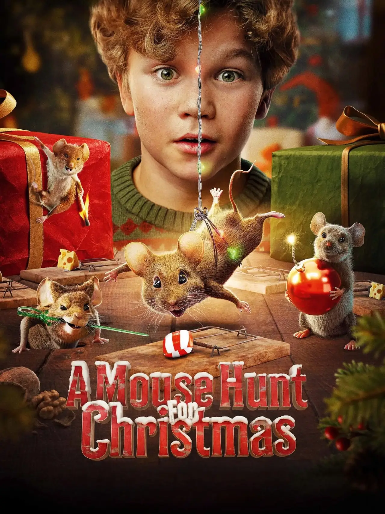 Movie poster "A Mouse Hunt for Christmas"