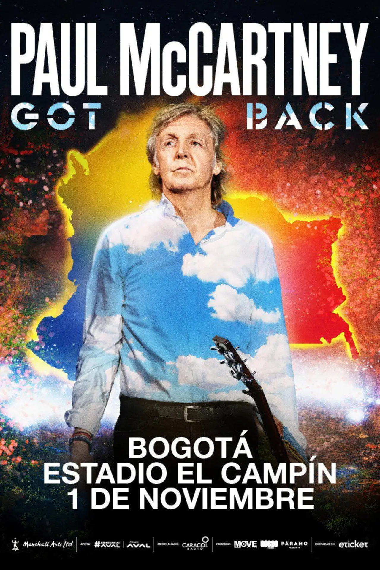 Movie poster "Paul McCartney: Got Back – Live in Bogotá at Estadio El Campín"