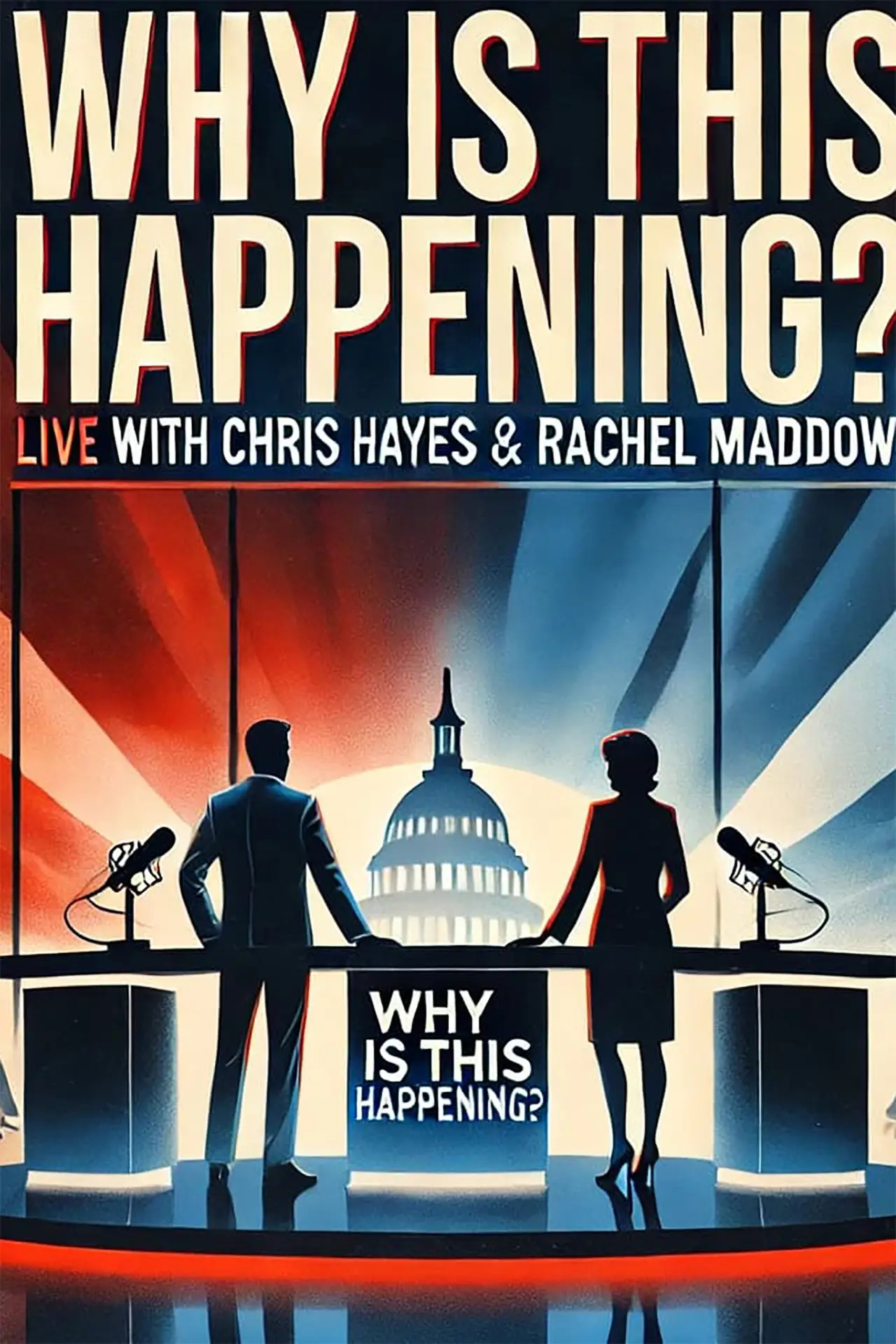 Movie poster "Why is this Happening? Live with Chris Hayes & Rachel Maddow"