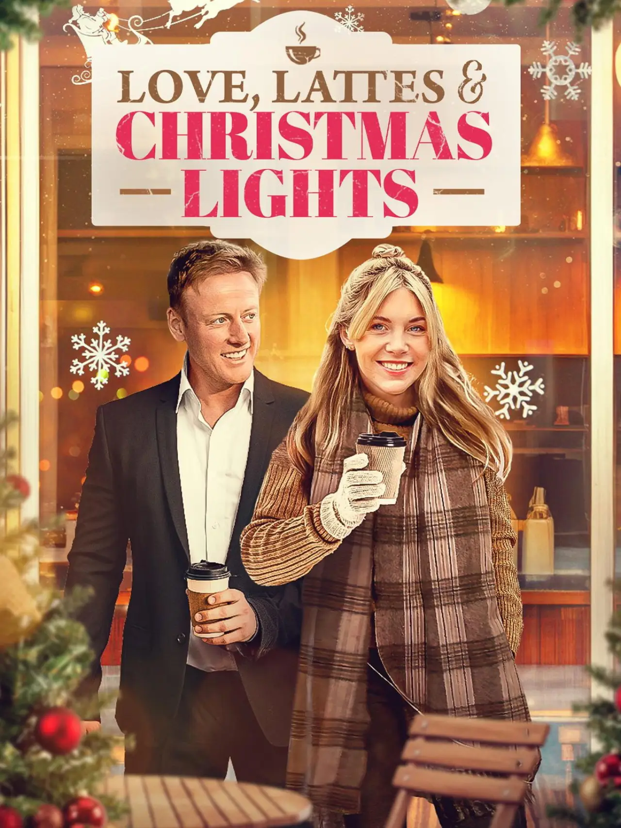 Movie poster "Love, Lattes, and the Christmas Lights"