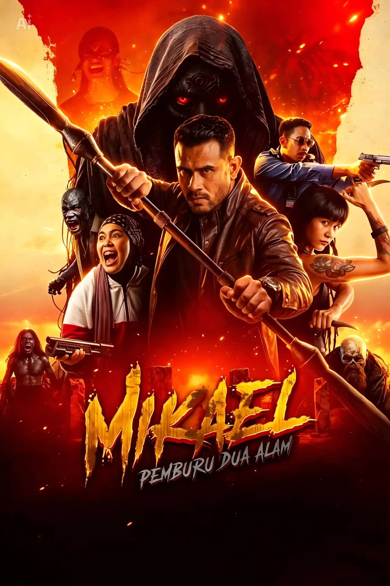 Movie poster "Mikael: Pemburu Dua Alam"