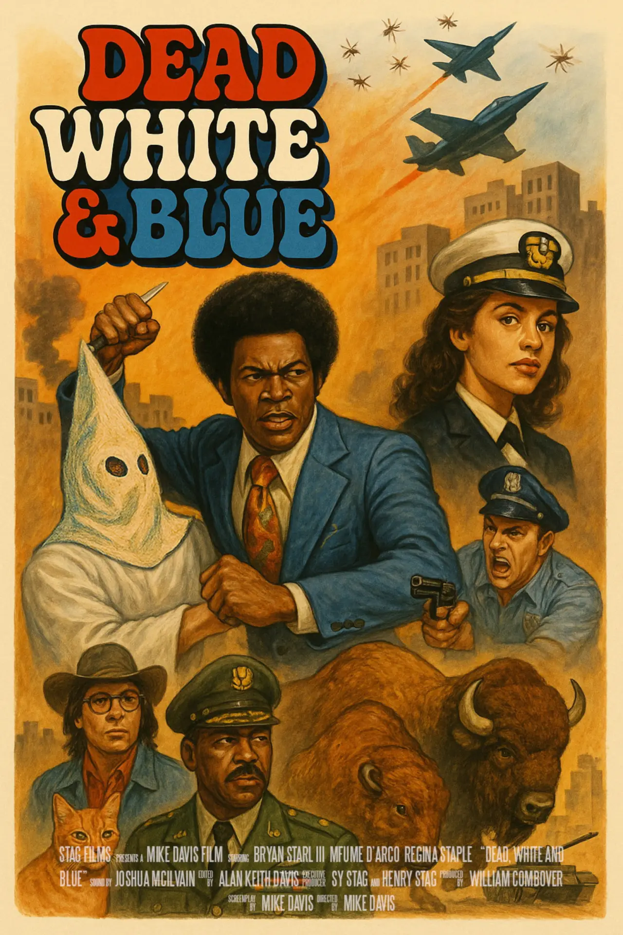 Movie poster "Dead, White and Blue"