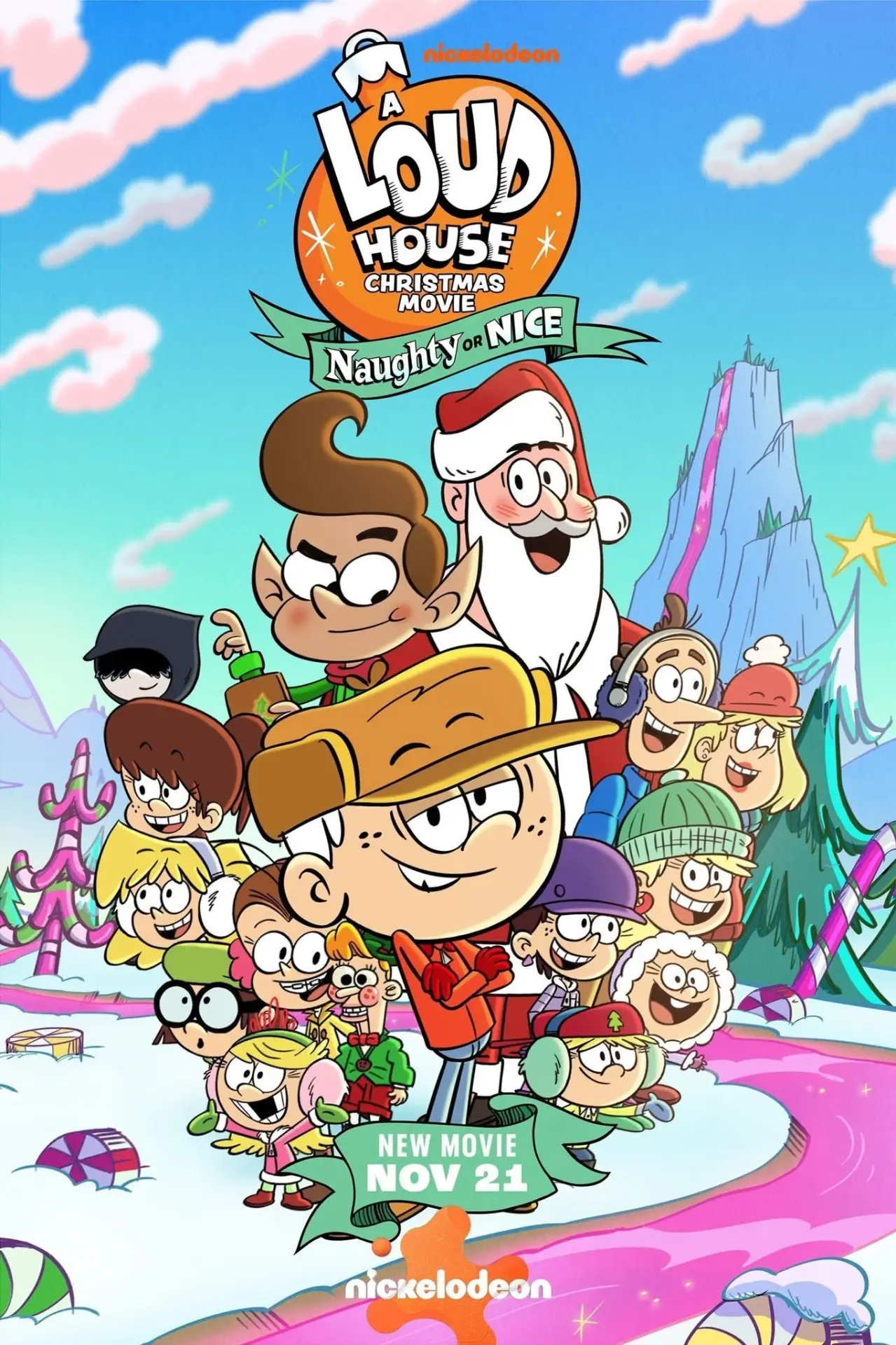 Movie poster "A Loud House Christmas Movie: Naughty or Nice"