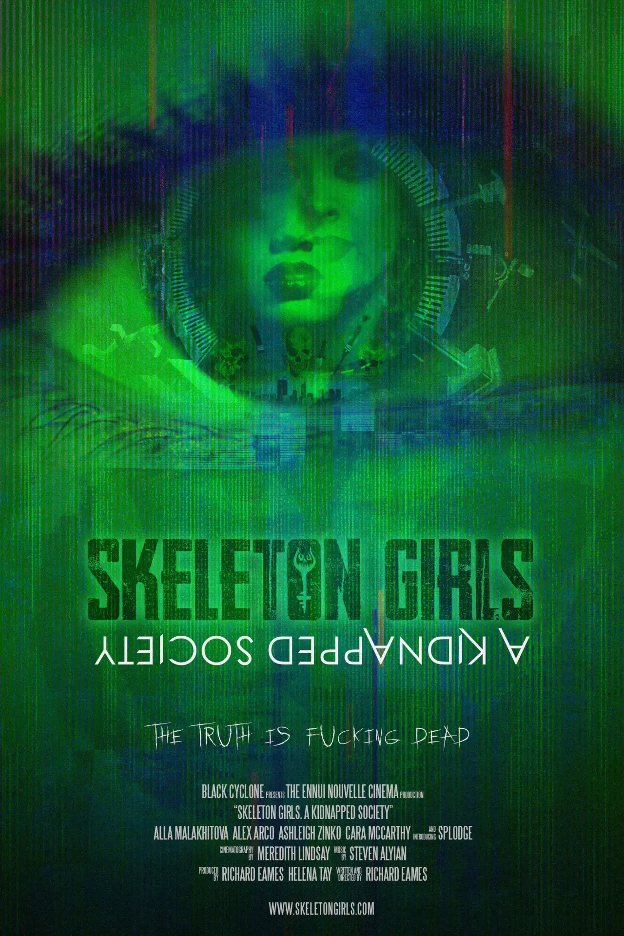 Movie poster "Skeleton Girls. A Kidnapped Society"