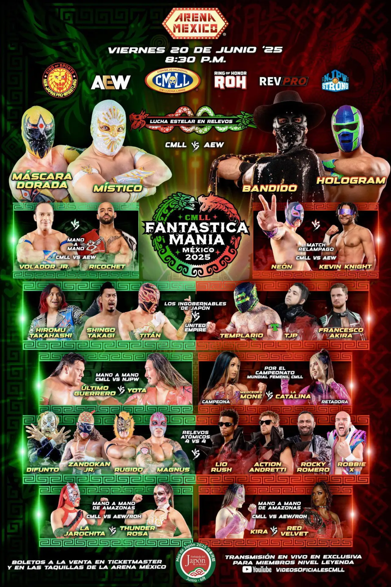 Movie poster "CMLL Presenta NJPW Fantastica Mania México 2025"