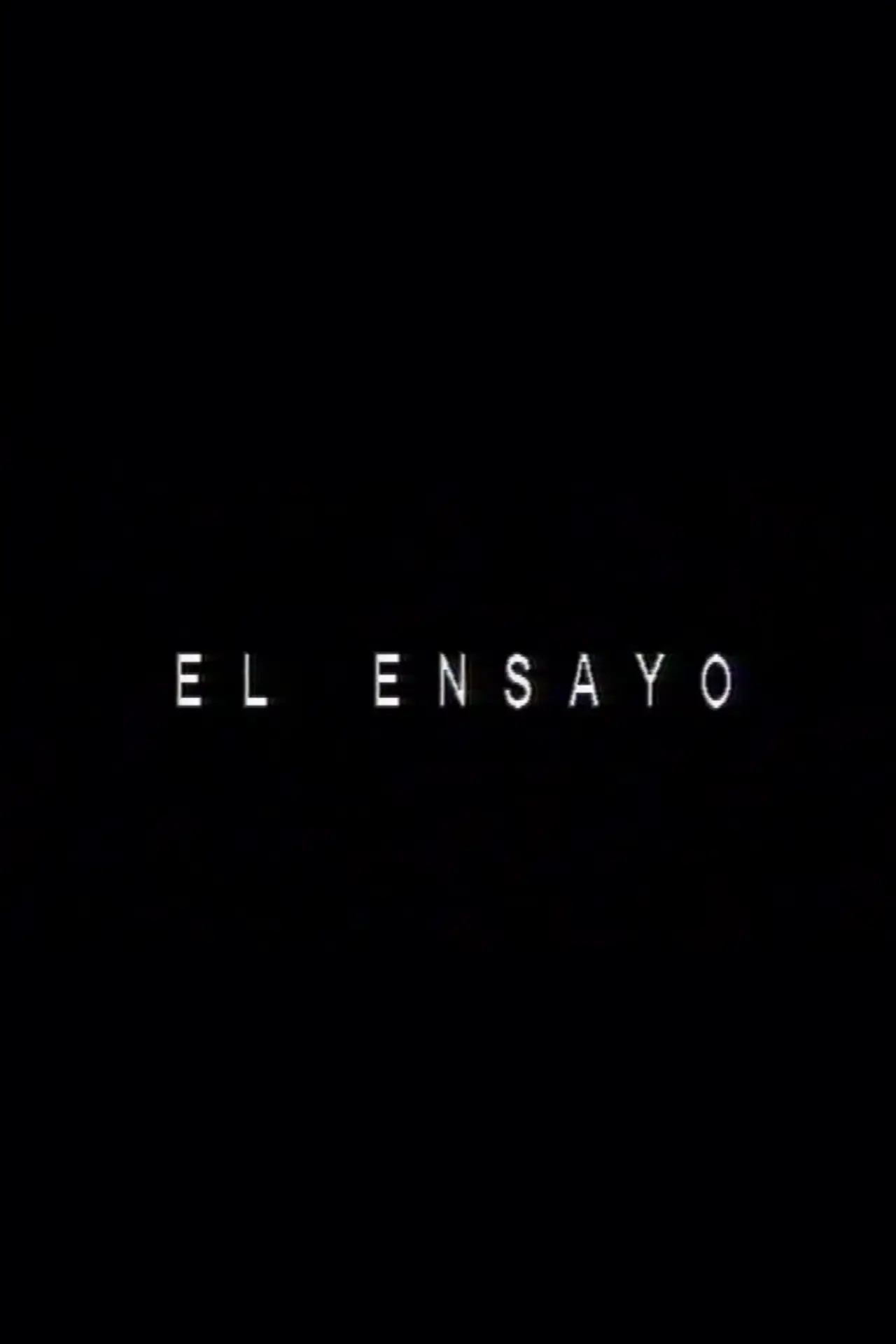 Movie poster "El ensayo"